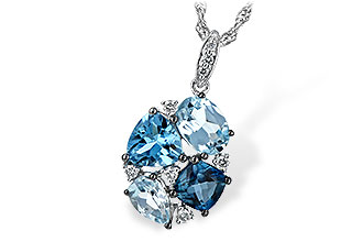 A243-92275: NECK 2.60 BLUE TOPAZ 2.70 TGW