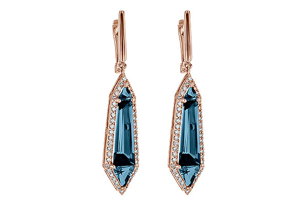 A244-85011: EARR 5.25 LONDON BLUE TOPAZ 5.67 TGW