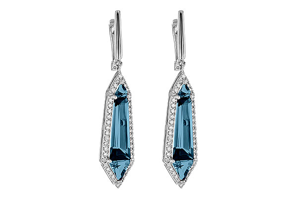 A244-85011: EARR 5.25 LONDON BLUE TOPAZ 5.67 TGW