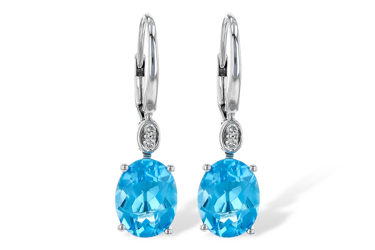 A244-90457: EARR 3.70 TW BLUE TOPAZ 3.75 TGW (9x7MM BT)