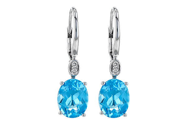 A244-90457: EARR 3.70 TW BLUE TOPAZ 3.75 TGW (9x7MM BT)