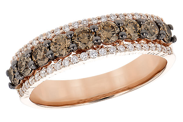 A327-62348: LDS WED RG .80 TW BROWN DIAS 1.00 TW