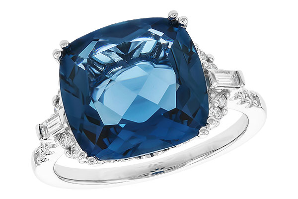 A328-49620: LDS RG 9.00 LONDON BLUE TOPAZ 9.25 TGW (12MM LBT)