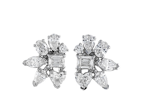 A328-52320: EARRINGS .90 TW FANCY CUT DIAS