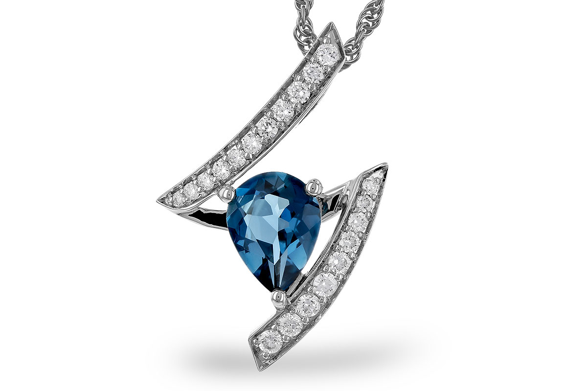 A329-37757: NECK 1.04 LONDON BLUE TOPAZ 1.23 TGW (8x6MM)