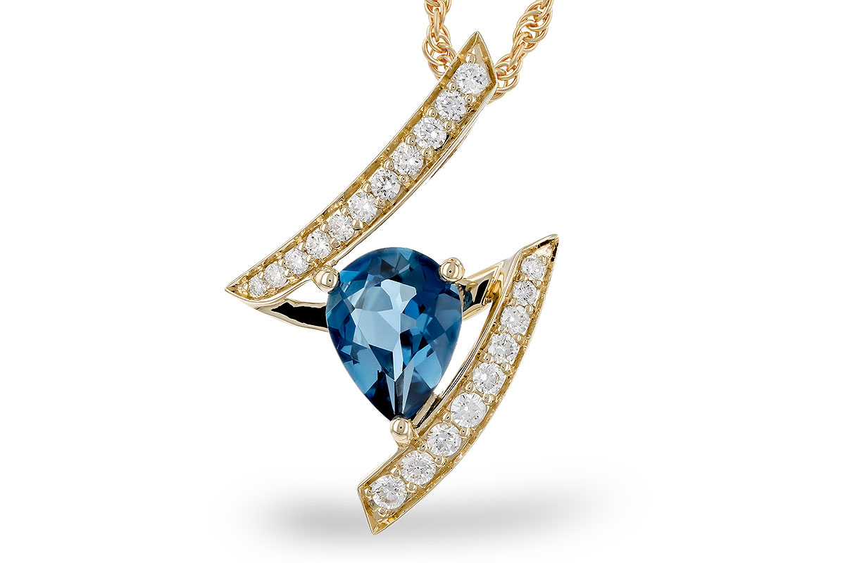 A329-37757: NECK 1.04 LONDON BLUE TOPAZ 1.23 TGW (8x6MM)