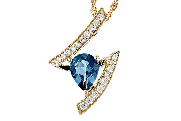 A329-37757: NECK 1.04 LONDON BLUE TOPAZ 1.23 TGW (8x6MM)