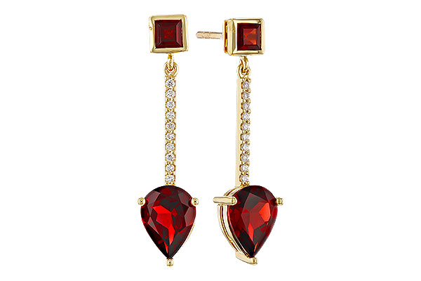 A329-38648: EARRINGS 2.70 TW GARNET 2.77 TGW