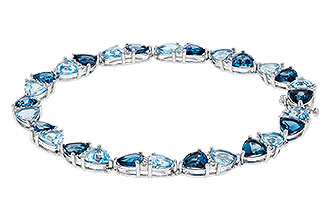 A329-38693: BRACELET 12.20 BLUE TOPAZ 12.50 TGW (7")