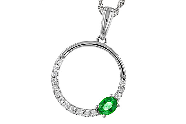 A329-39566: NECKLACE .19 EMERALD .34 TGW