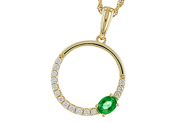 A329-39566: NECKLACE .19 EMERALD .34 TGW