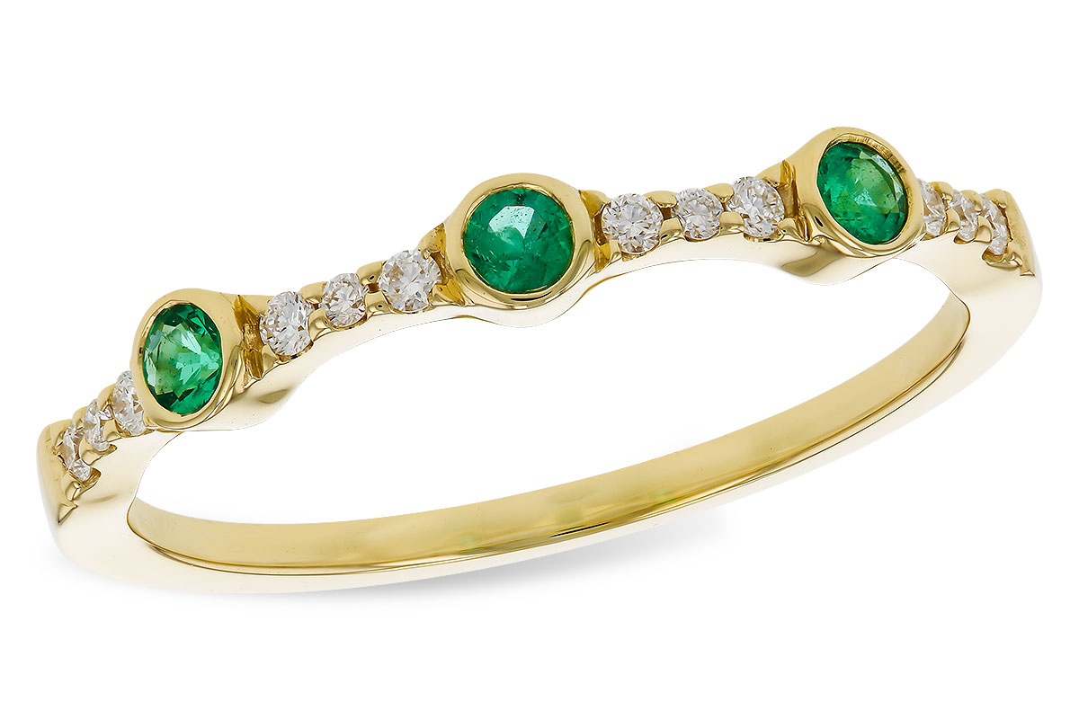 A329-39584: LDS WED RG .11 EMERALD .20 TGW