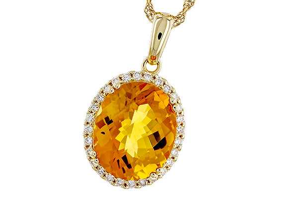 A329-39602: NECKLACE 3.85 CITRINE 4.07 TGW (12x10MM OV)