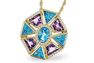 A329-40493: NECKLACE 4.47 SEMI-PREC (BT & AMY) 4.65 TGW