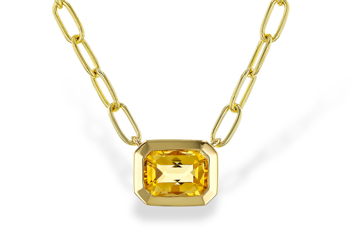 A329-42339: NECKLACE .86 CITRINE (18")