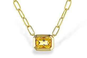 A329-42339: NECKLACE .86 CITRINE (18")