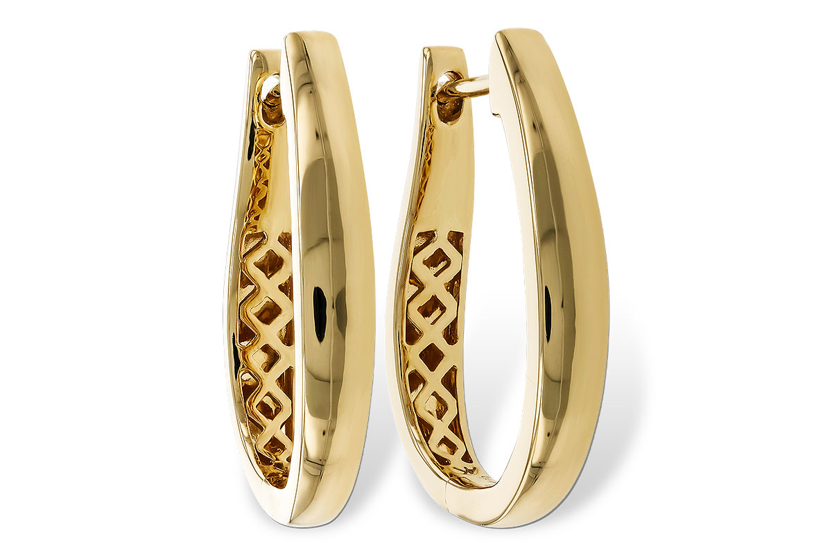 A329-42348: GOLD EARRINGS (22MM)