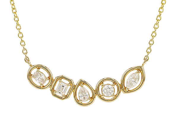 A329-43193: NECKLACE .50 TW FANCY CUT DIAS (18")