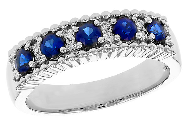 A329-45066: LDS WED RG .64 TW SAPPHIRE .76 TGW