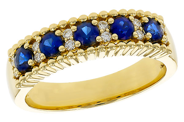 A329-45066: LDS WED RG .64 TW SAPPHIRE .76 TGW