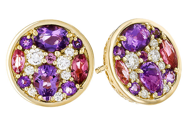 A329-45084: EARR .82 TW SEMI-PRECIOUS (P.TOUR, AMY) .98 TGW