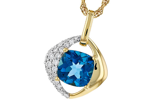 A330-27748: NECK 1.43 LONDON BLUE TOPAZ 1.62 TGW (7MM LBT)