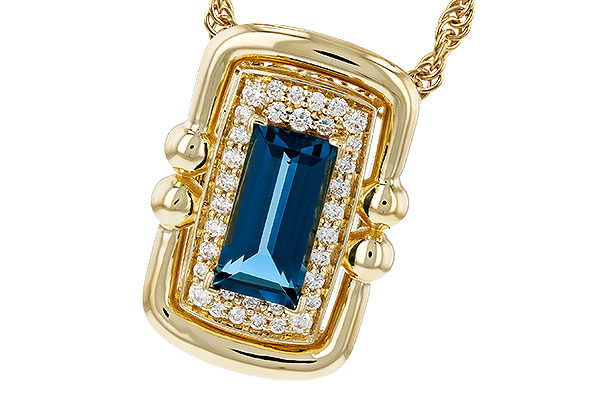 A330-27766: NECK .84 LONDON BLUE TOPAZ .96 TGW (8x4MM LBT)