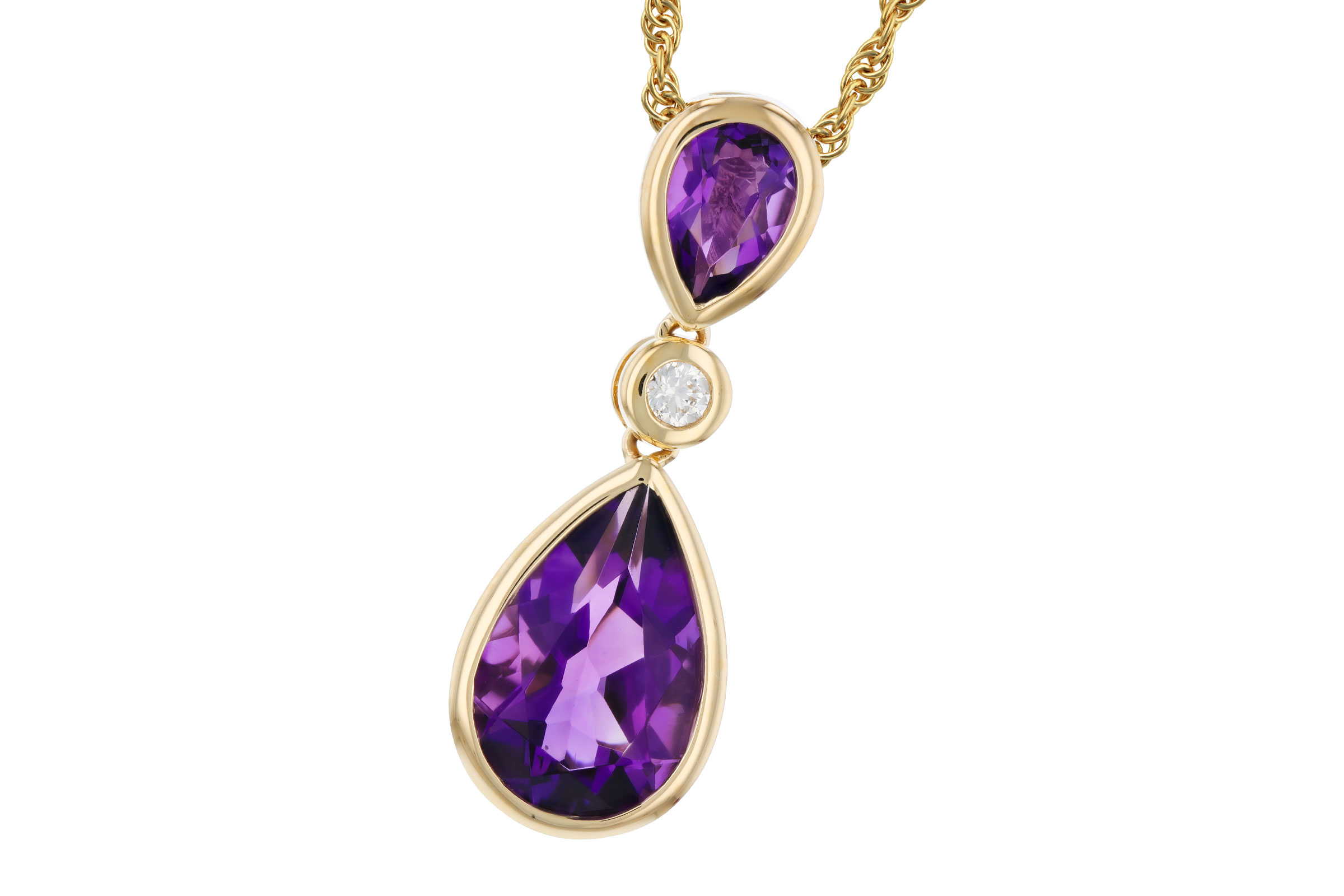 A330-30457: NECKLACE 1.92 TW AMETHYST 1.96 TGW