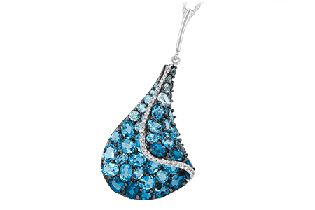 B242-14129: NECK 4.81 BLUE TOPAZ 4.94 TGW