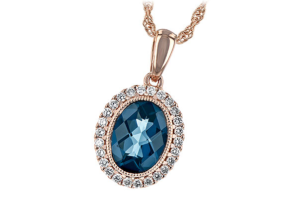 B243-92284: NECK 1.28 LONDON BLUE TOPAZ 1.41 TGW