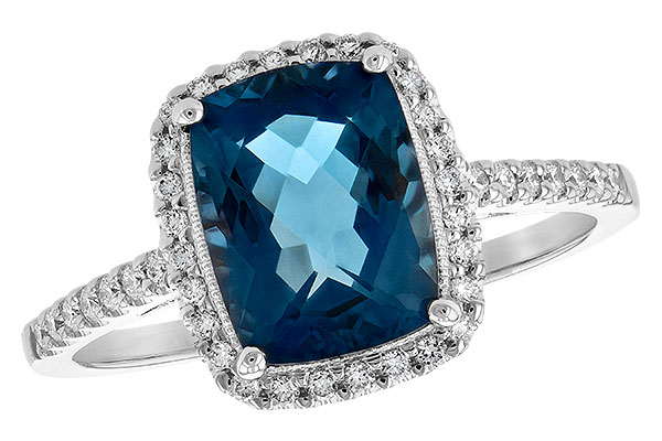 B243-99620: LDS RG 2.42 LONDON BLUE TOPAZ 2.62 TGW