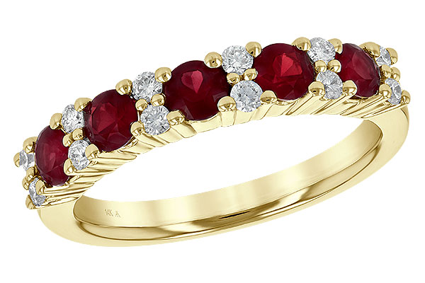 B244-83266: LDS WED RG .88 RUBY 1.12 TGW