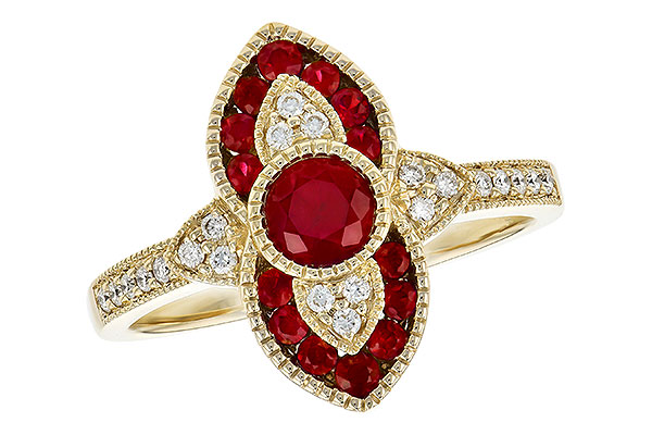 B327-57802: LDS RG .63 TW RUBY .75 TGW
