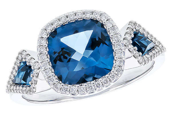 B328-48666: LDS RG 2.46 TW LONDON BLUE TOPAZ 2.72 TGW