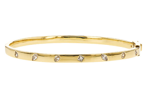B328-52311: BANGLE .35 TW FANCY CUT DIAMONDS
