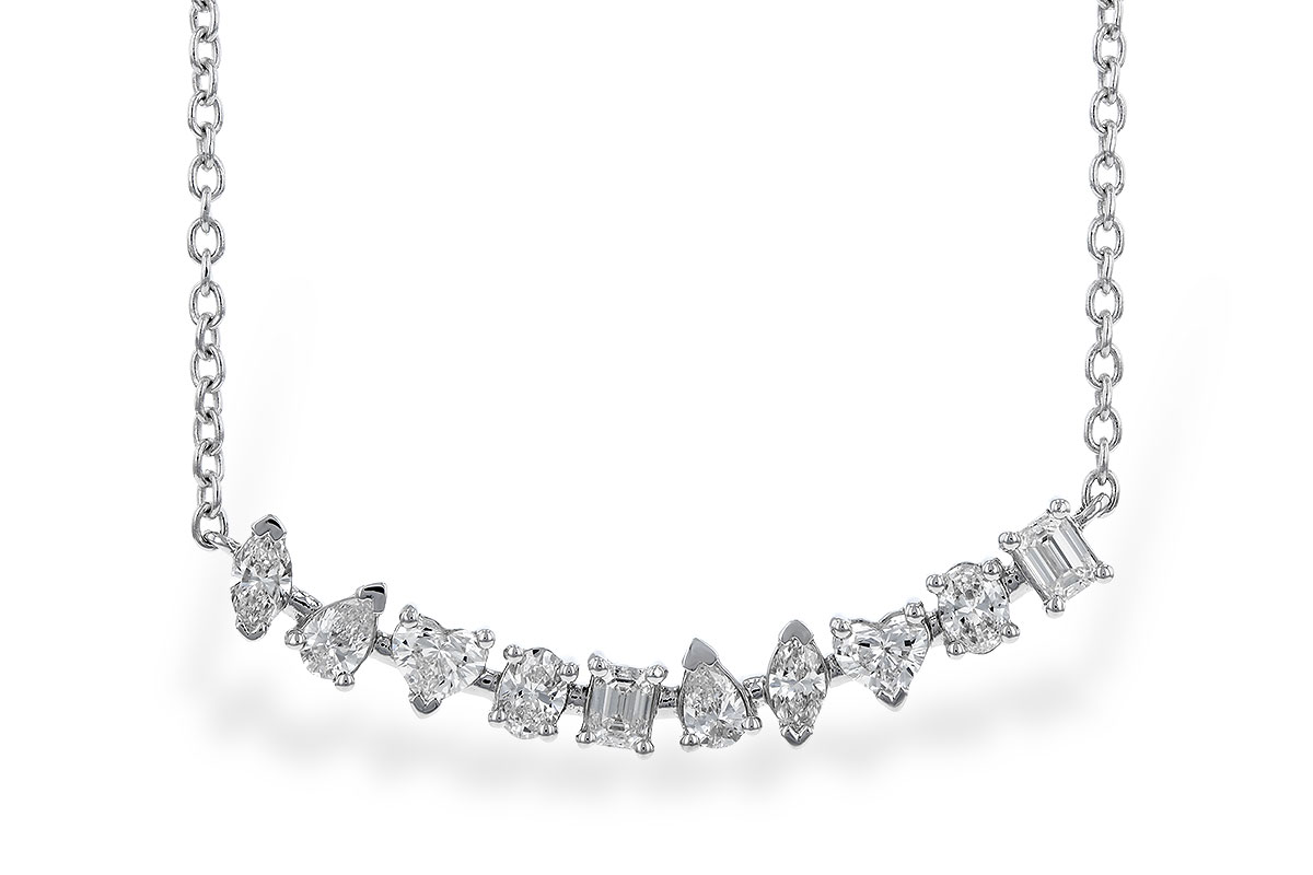 B328-52320: NECKLACE .70 TW FANCY CUT DIAS (18")