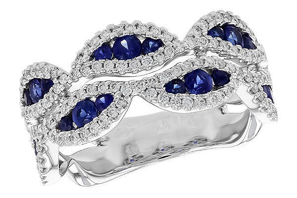 B328-54166: LDS WED RG .81 TW SAPP 1.22 TGW