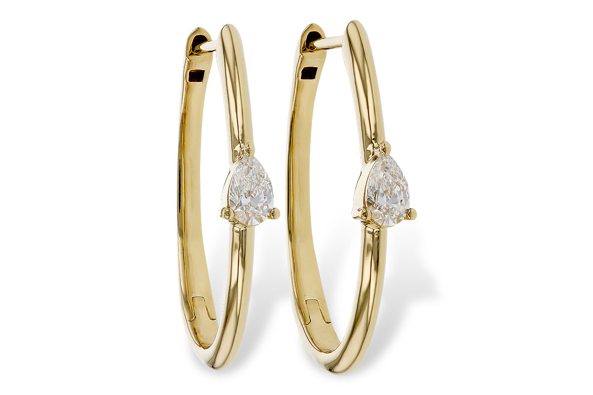 B329-38675: EARRINGS .45 TW PEAR DIAMONDS