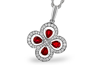 B329-38684: NECKLACE .68 RUBY TW .96 TGW