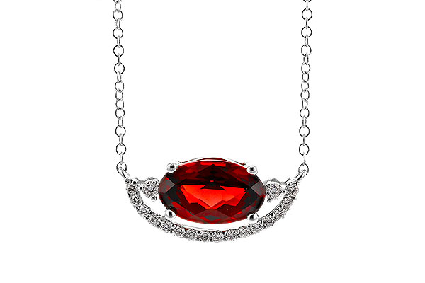 B329-38693: NECKLACE 1.94 GARNET 2.08 TGW (10x6MM GAR / 18")