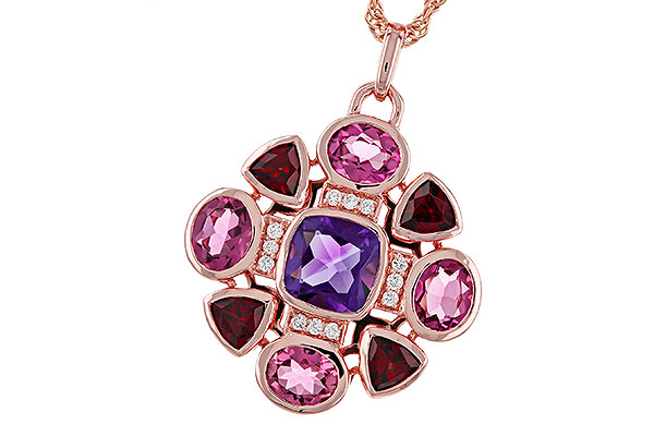 B329-39548: NECKLACE 2.76 SEMI-PREC (AM,GT,PT) 2.82 TGW