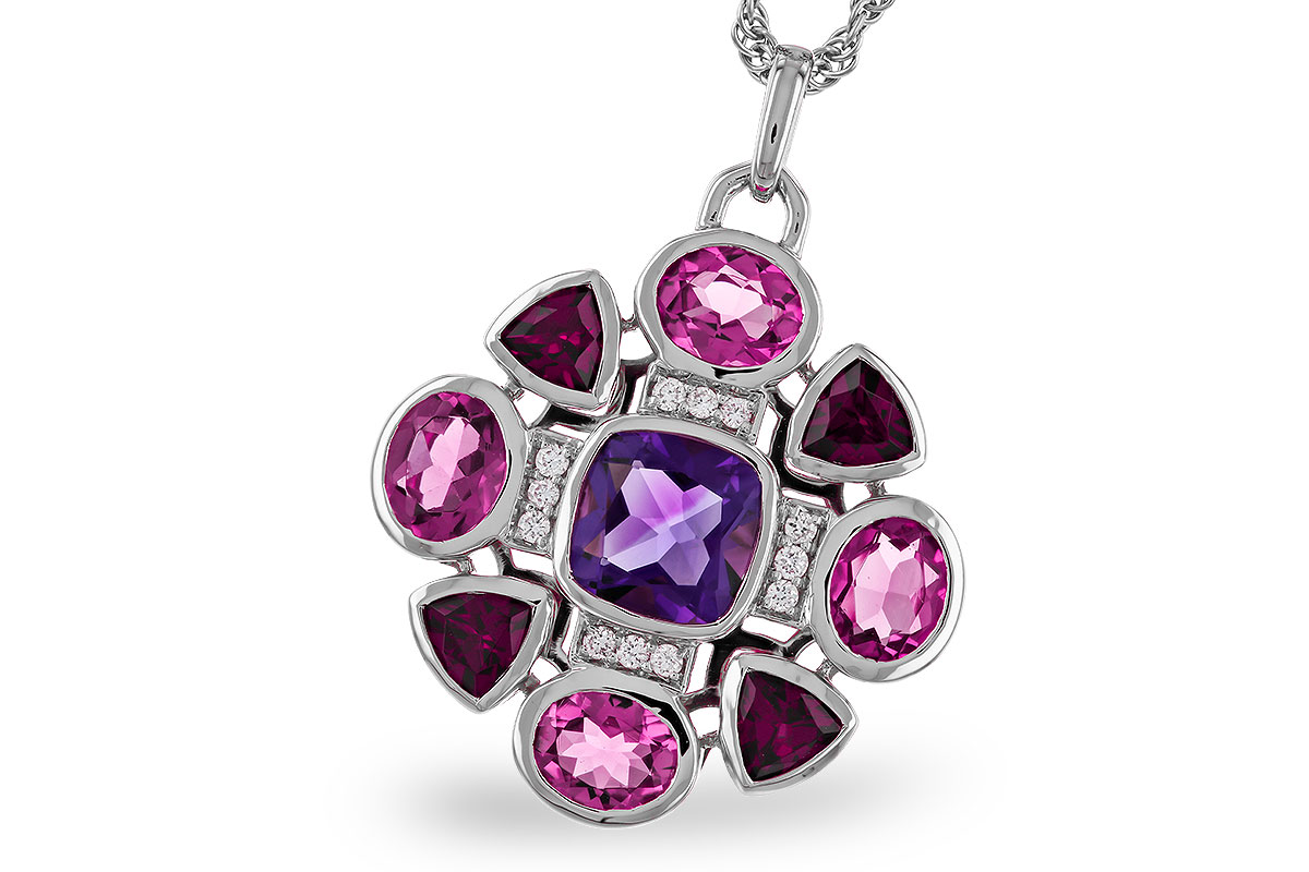 B329-39548: NECKLACE 2.76 SEMI-PREC (AM,GT,PT) 2.82 TGW