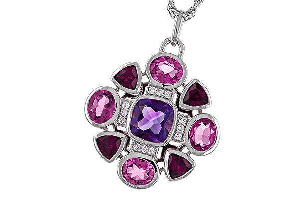 B329-39548: NECKLACE 2.76 SEMI-PREC (AM,GT,PT) 2.82 TGW