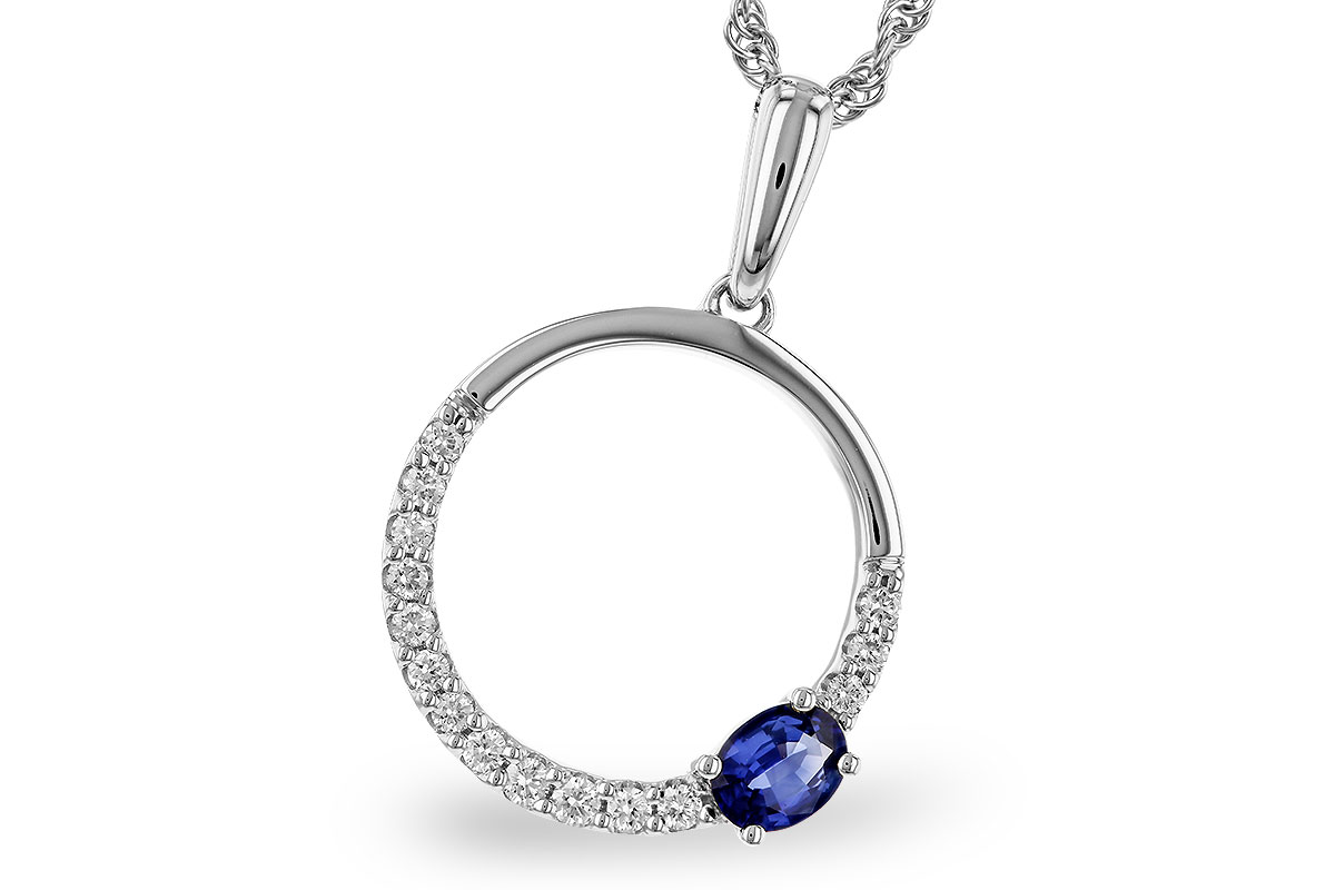 B329-39557: NECKLACE .28 SAPPHIRE .43 TGW