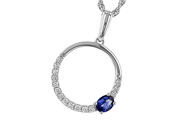 B329-39557: NECKLACE .28 SAPPHIRE .43 TGW