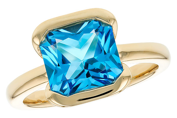 B330-27757: LDS RG 3.50 CT BLUE TOPAZ (9MM BT)