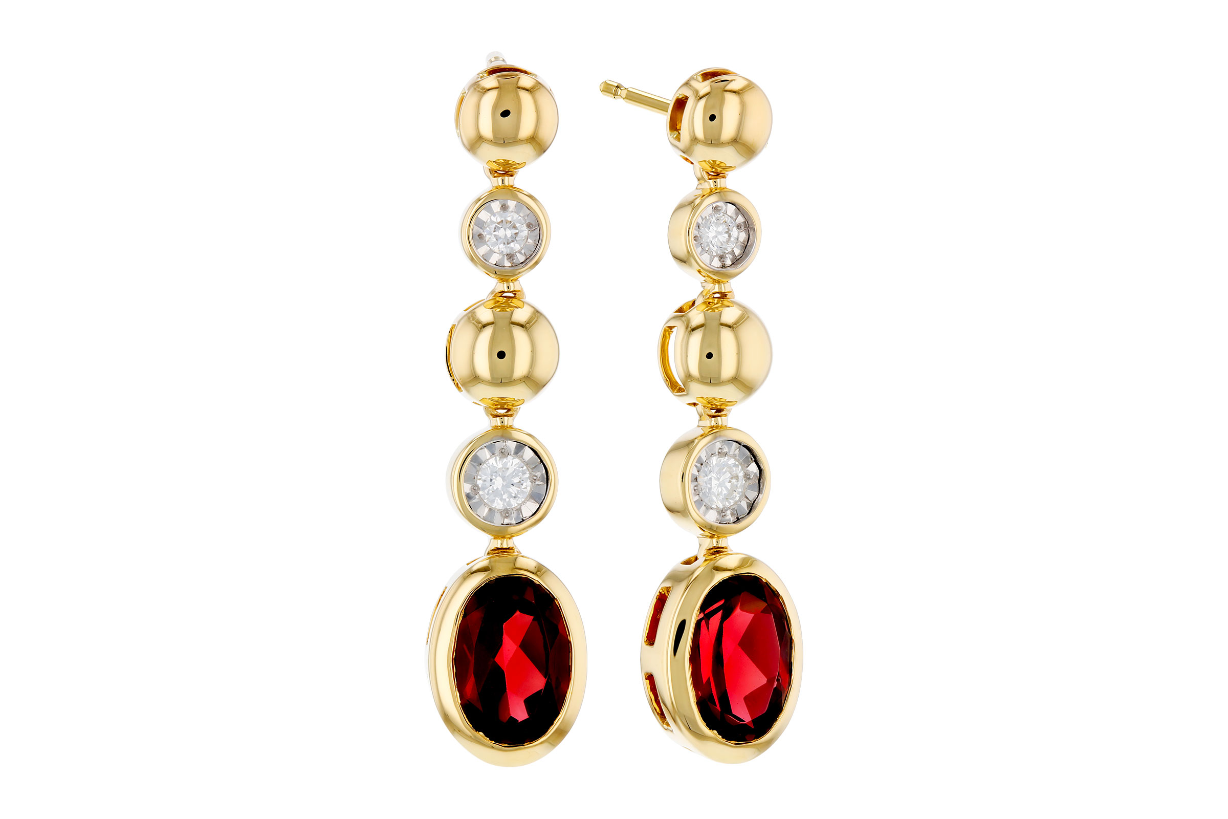 B330-28702: EARRINGS 1.76 TW GARNET 1.86 TGW