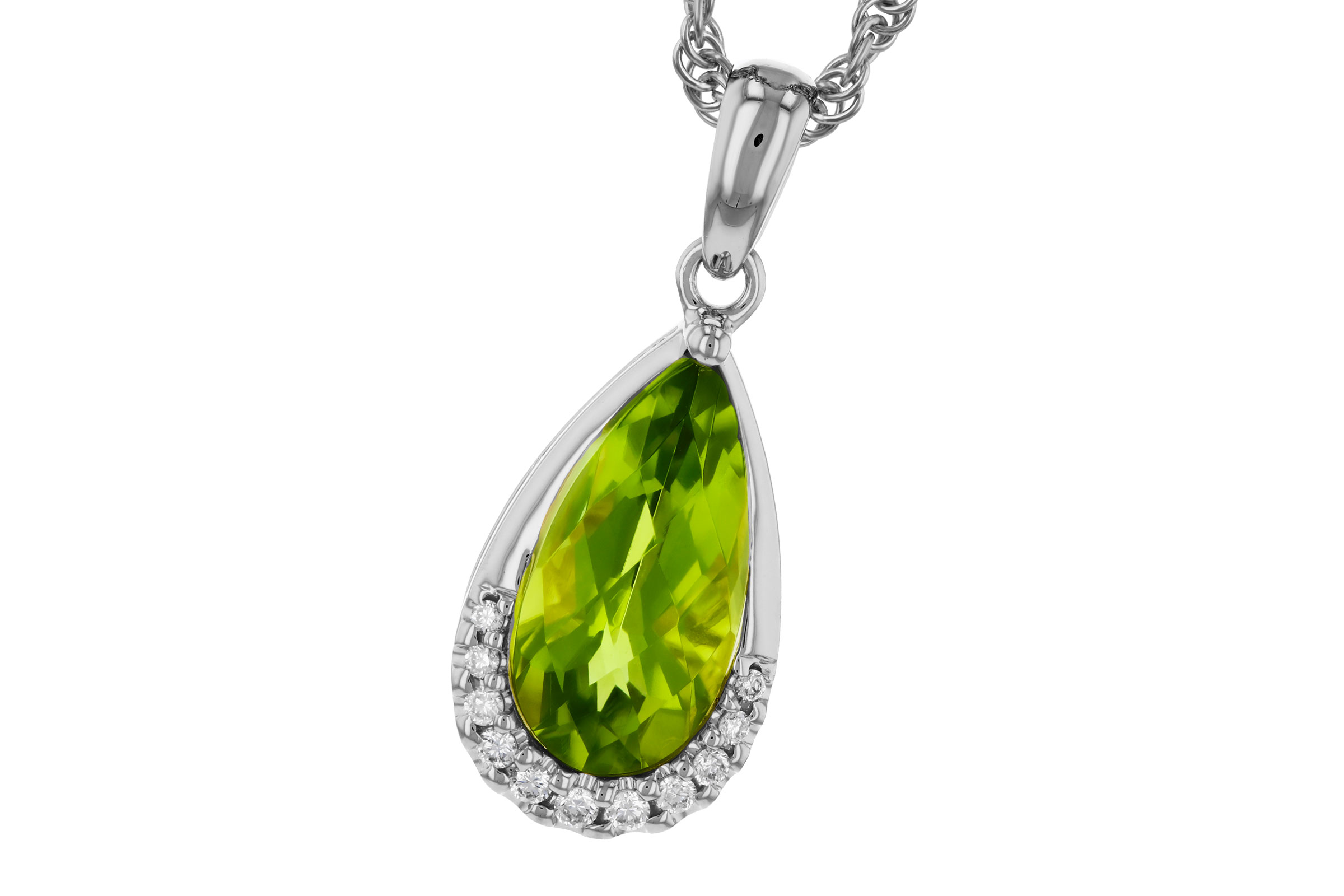 B330-29557: NECK 1.94 PERIDOT 2.00 TGW (12x6MM PS)