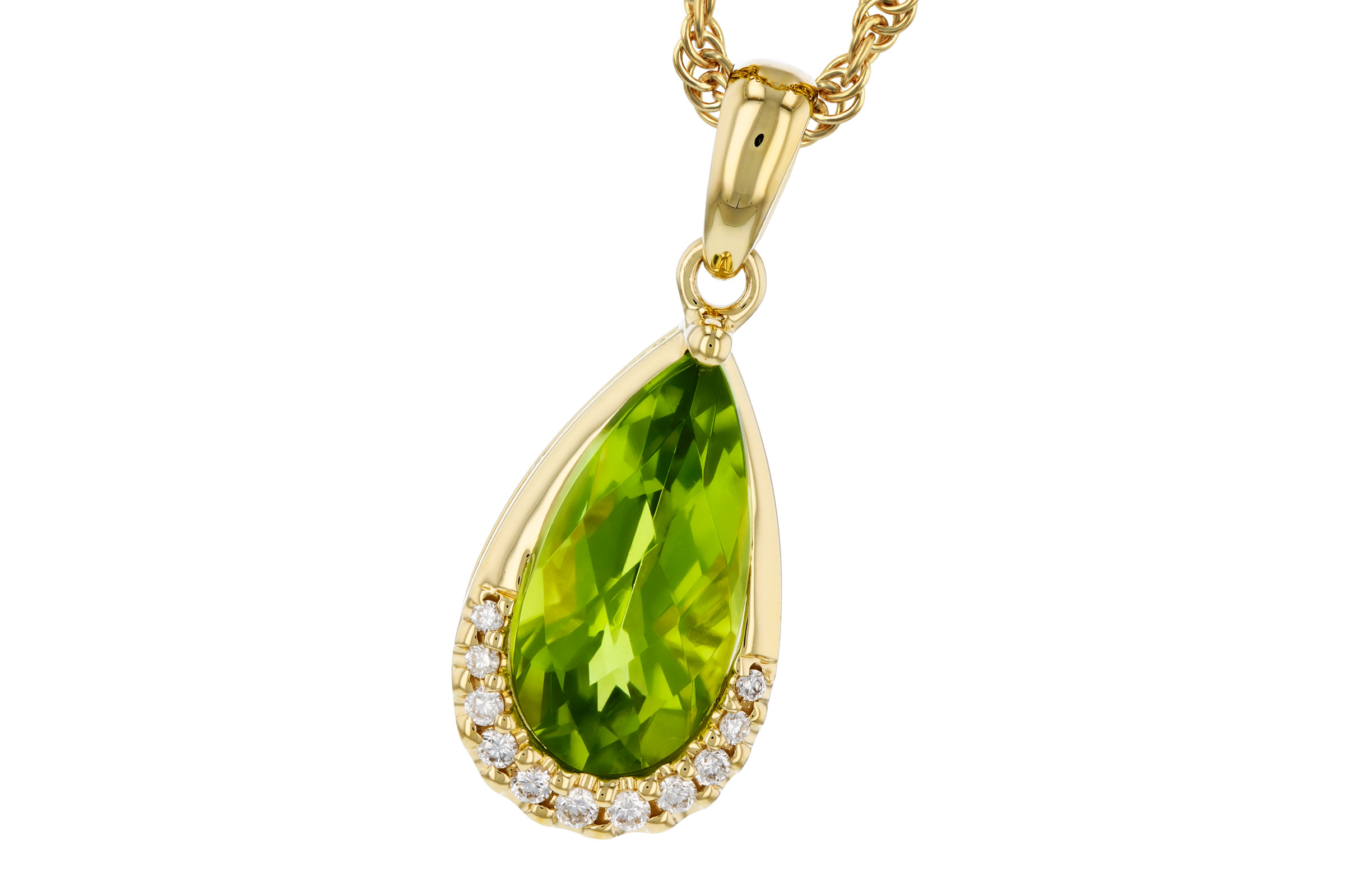 B330-29557: NECK 1.94 PERIDOT 2.00 TGW (12x6MM PS)