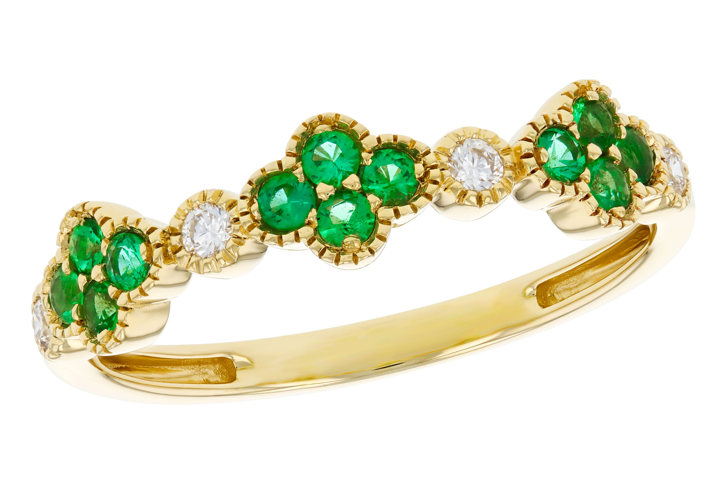 B330-30475: LDS WED RG .18 TW EMERALD .26 TGW